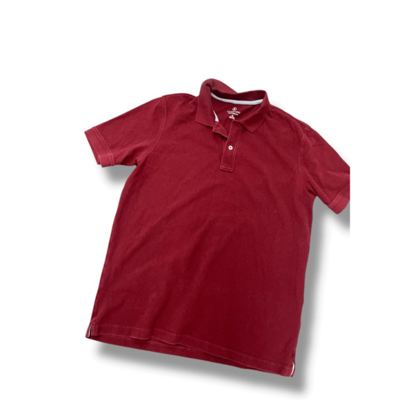 Lands End Mens Cotton Red Polo Shirt Size M - Picture 1 of 6